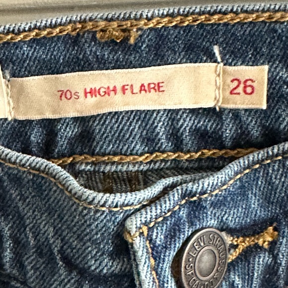 70's High Rise Flare Jeans Levi's Premium size 26 - Picture 4 of 5